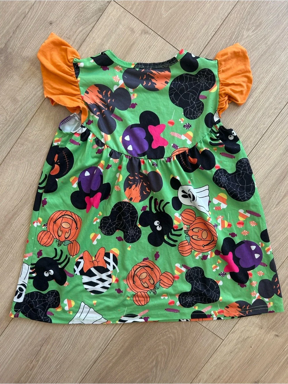 2T/3T Kids Halloween Mickey-Themed Pumpkin & Ghost Costume Dress